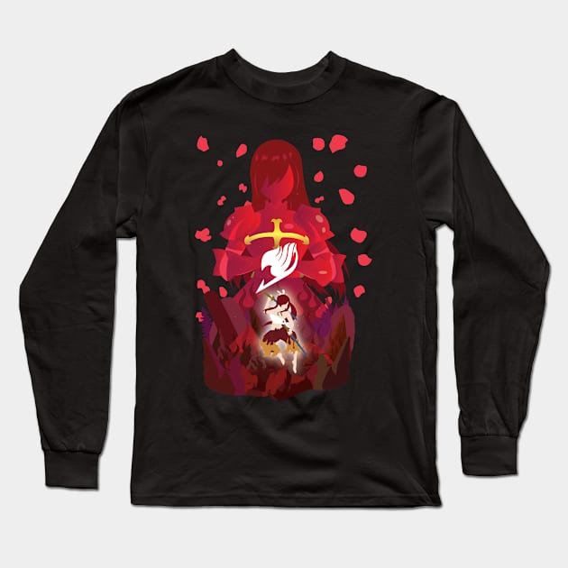 Scarlet Swordswoman Long Sleeve T-Shirt by SwensonaDesigns